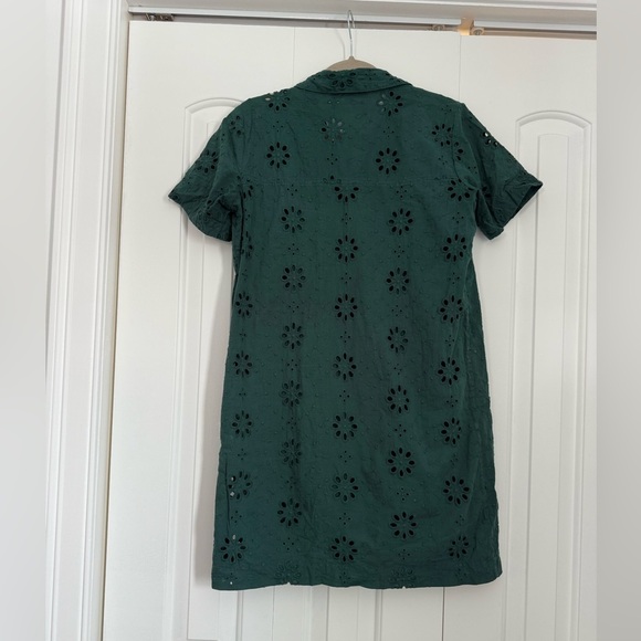 Loft Green Eyelet pocket Shirt Dress size 0 - Picture 6 of 8